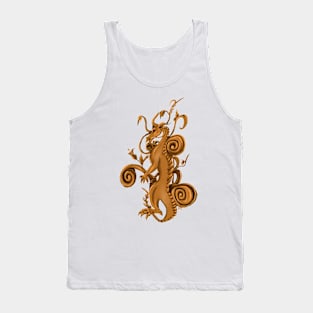 Ornate Golden Dragon Tank Top